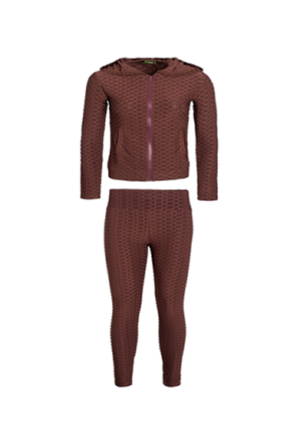 Women's Honeycomb Zip Up Hoodie And Legging Set
