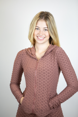 WOMEN’S HONEYCOMB ZIP UP HOODIE AND LEGGING SET
